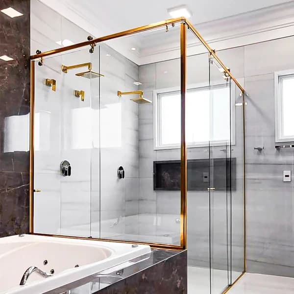 Box para Banheiro Linha Elegance roldanas aparentes